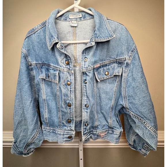 Georges Marciano for Guess Jackets & Blazers - Vintage Georges Marciano for Guess Denim Jacket XL Blue Acid Wash Trucker 80/90s